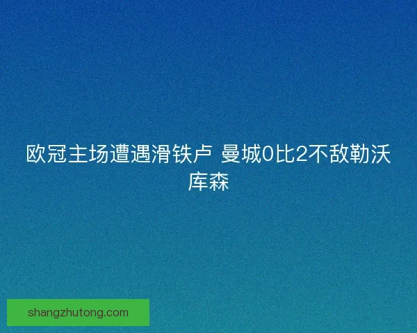 欧冠主场遭遇滑铁卢 曼城0比2不敌勒沃库森 欧冠主场遭遇滑铁卢 曼城0比2不敌勒沃库森